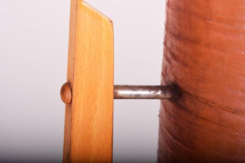 Mid-Century Modern Floor Lamp in Beech by Novoplast Sered, Czech, 1960s