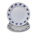 Dessert plates with blue leaves