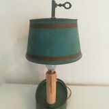 Painted metal hot water bottle lamp