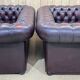 Pair of 2-seater leather Chesterfield sofas from the 1990s by Thomas LLOYD