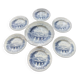 Service à gateaux ou dessert en porcelaine Anglaise 7 pièces