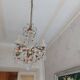 Chandelier to, colored crystal tassels