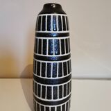 Vintage black and white ceramic vase