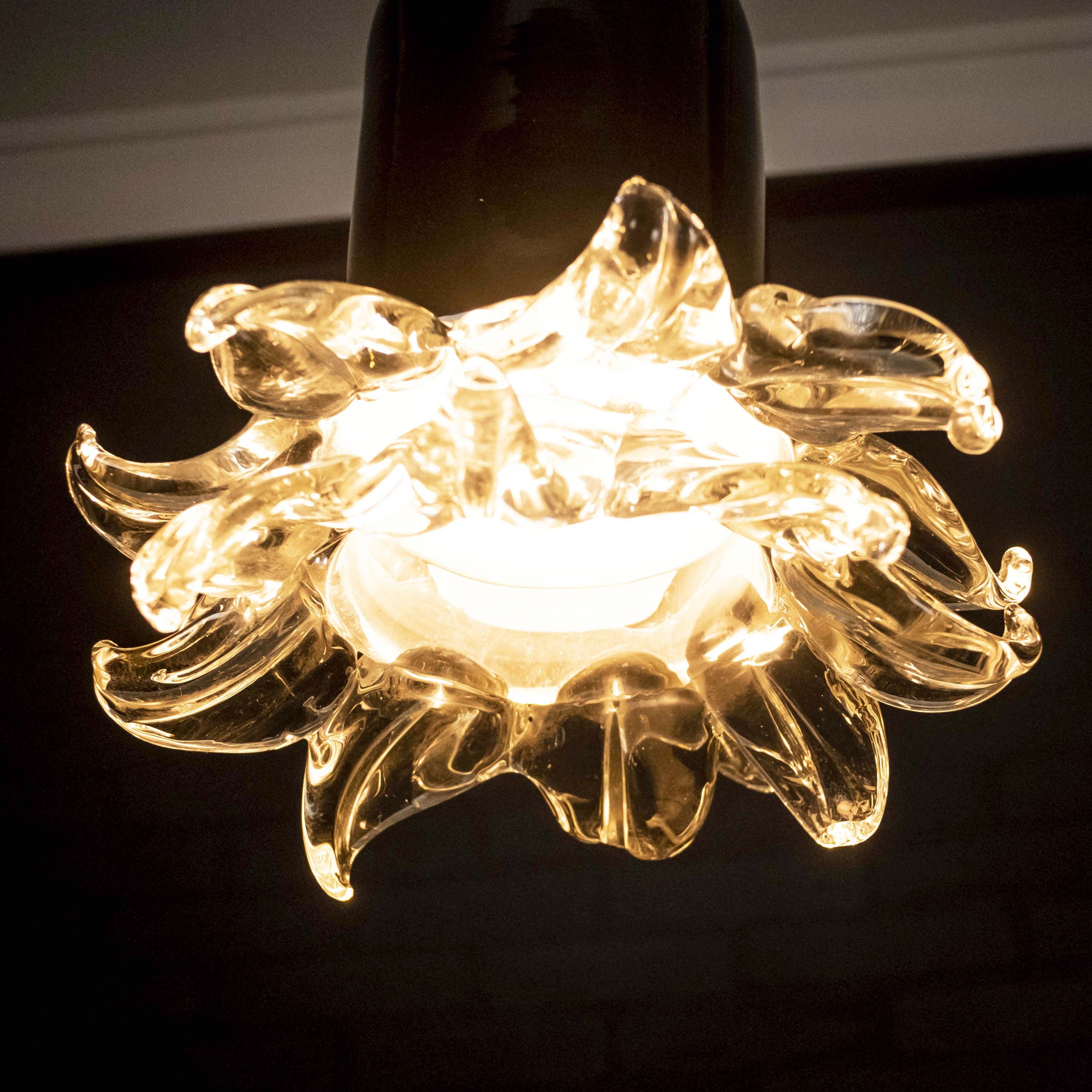 Vintage Leucos pendant lamp made of Murano glass.