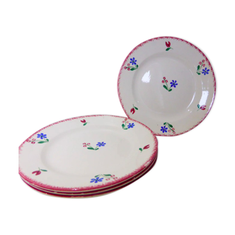 Set of 4 vintage dessert plates model Dany porcelain