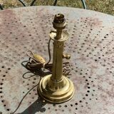 Lamp base, base on an old candlestick, cellar rat, in brass, copper, old, collector