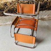 2 chairs MR10 by Ludwig Mies Van Der Rohe for Fasem, 1980