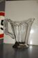 Vintage art deco crystal jug pitcher with silver feet