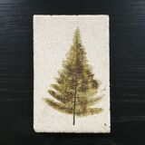 Paper press fern decoration