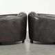 Ensemble vintage de 2 fauteuils en cuir de vachette au design Aviateur.