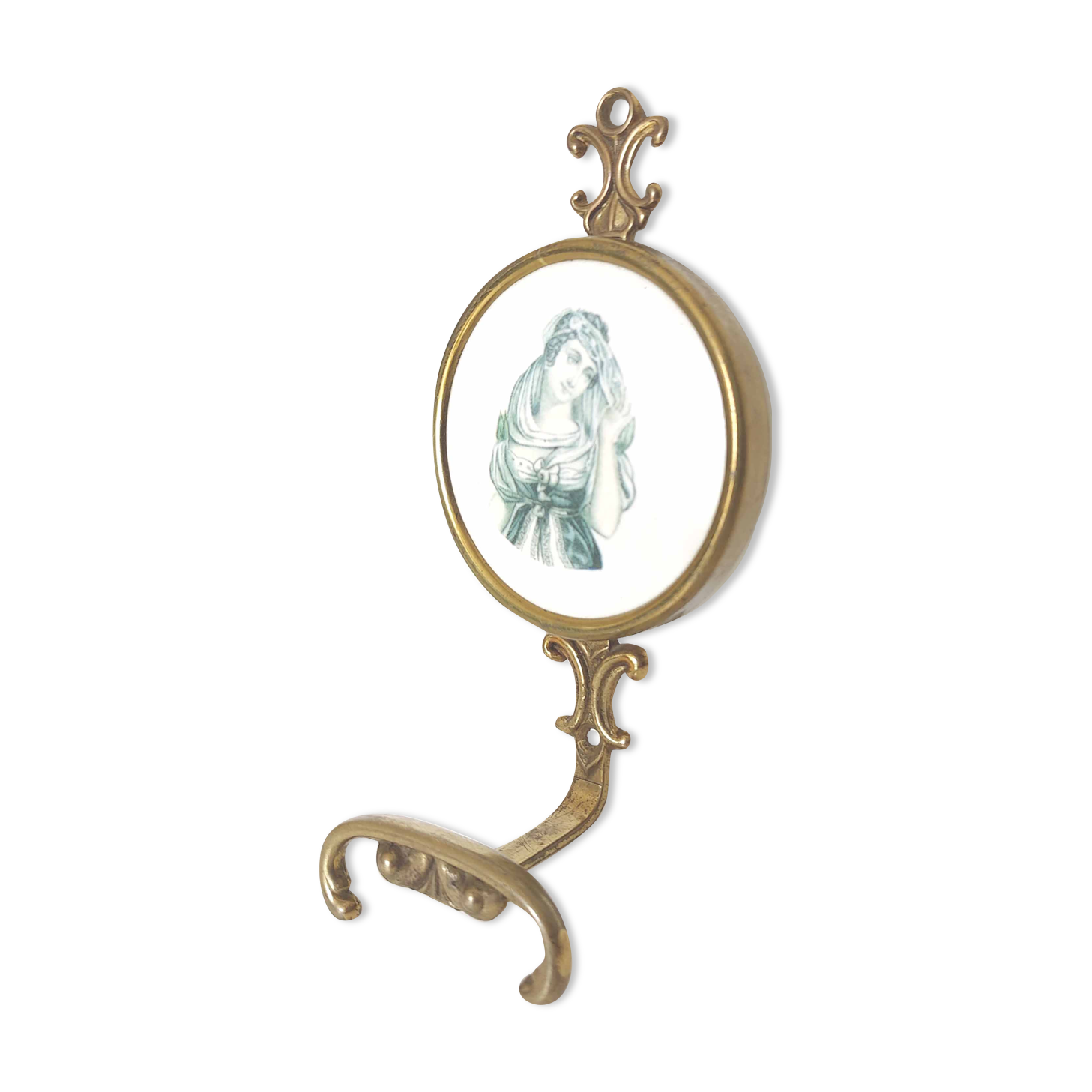 Brass hook with romantic decor for women