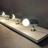 Targetti Sankey spotlights on white lacquered wooden ramp