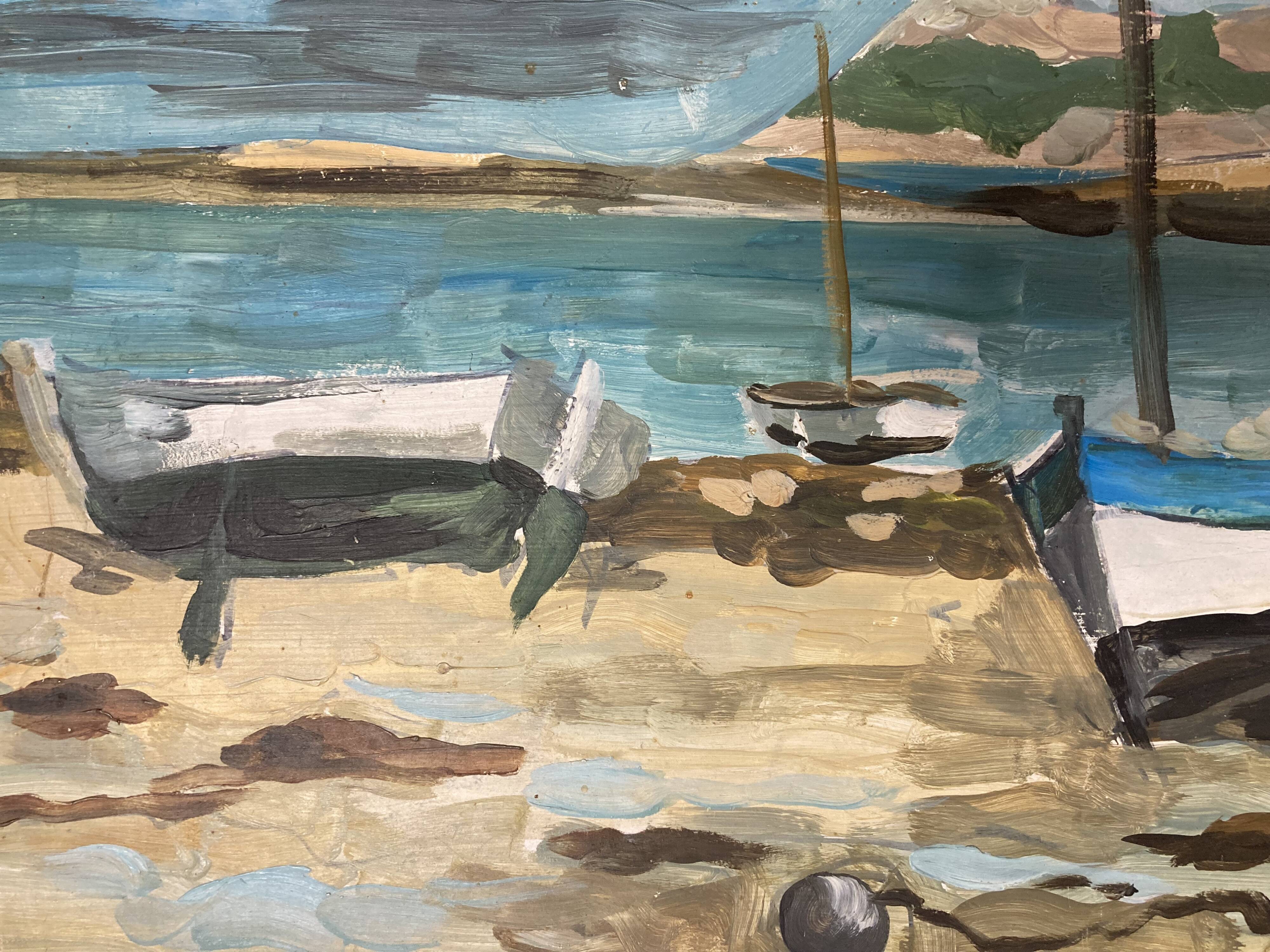 Marine Oil on panel Brittany Trestel beach