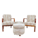 Vintage armchairs from the 1930s in ash wood and jacquard fabric.