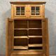 Louis XVI style library cabinet in solid walnut circa 1880