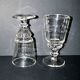 Lot de 2 verres à Absinthe en verre moulé vintage H16.5cm