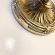Neo-classical brass lamp, cotton shade
