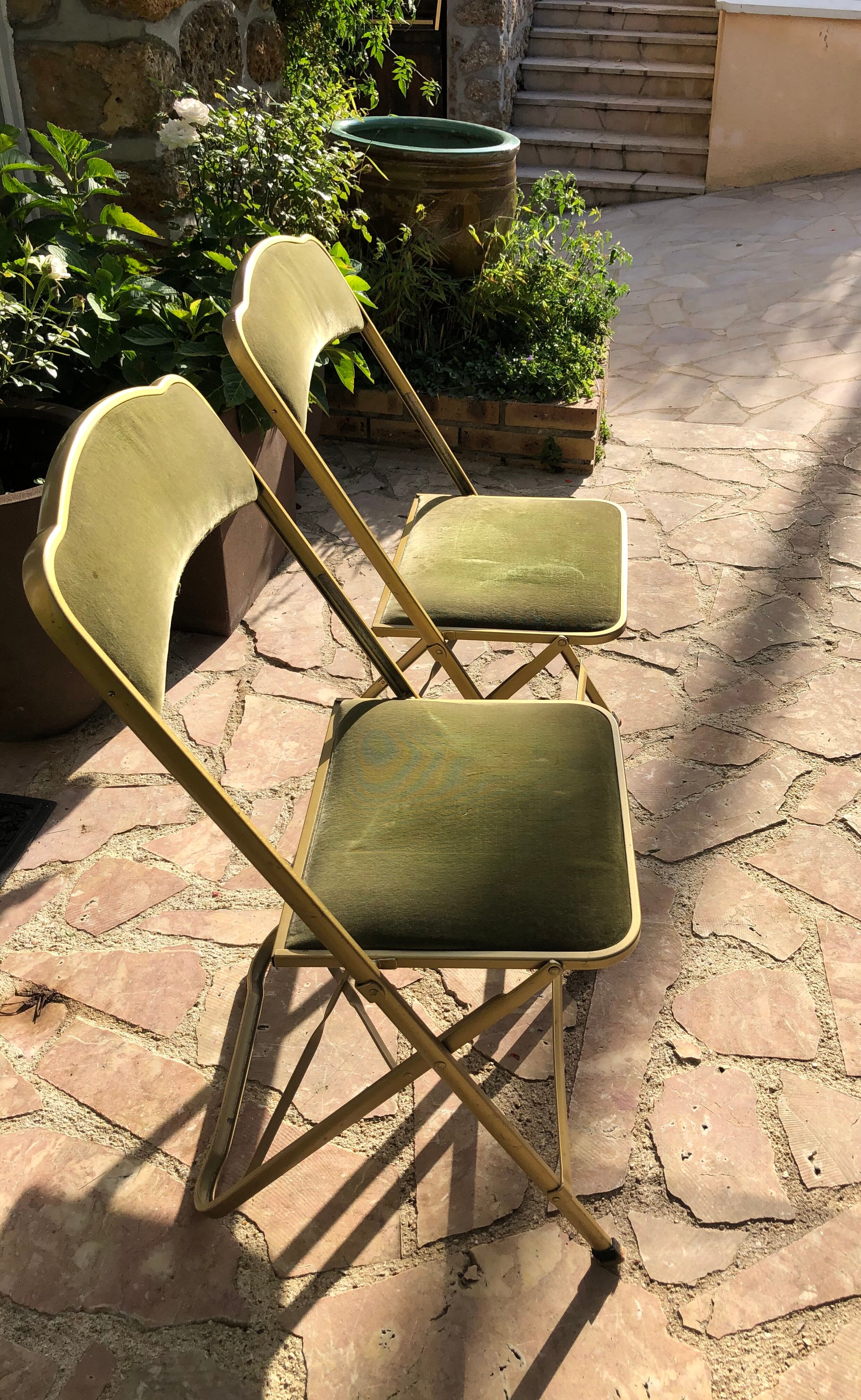 Pair of folding chairs