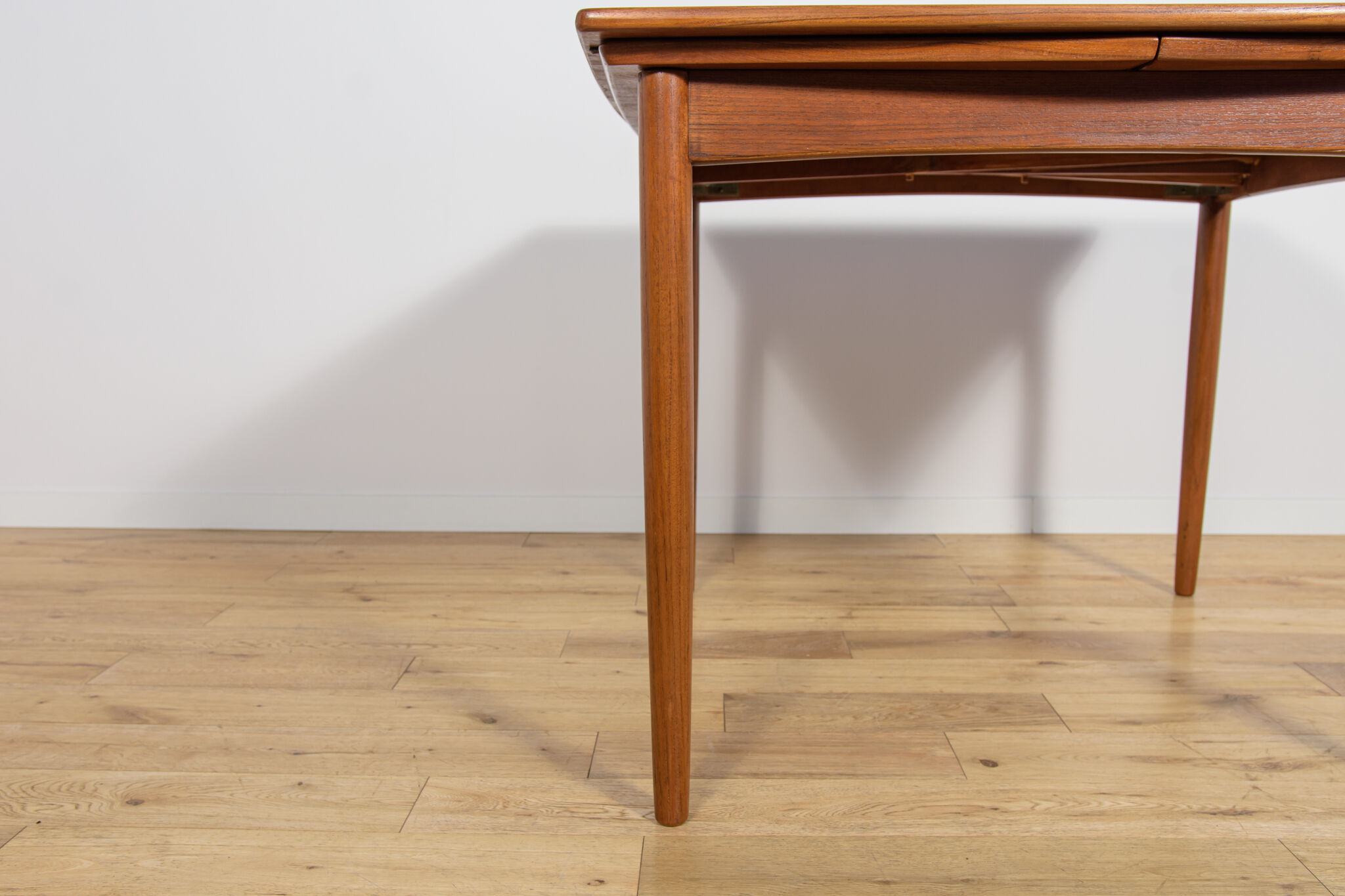 Mid-century square extendable teak dining table, Denmark, 1960s
