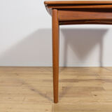 Mid-century square extendable teak dining table, Denmark, 1960s
