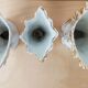 Ensemble de 3 petits vases cornets vases de marié