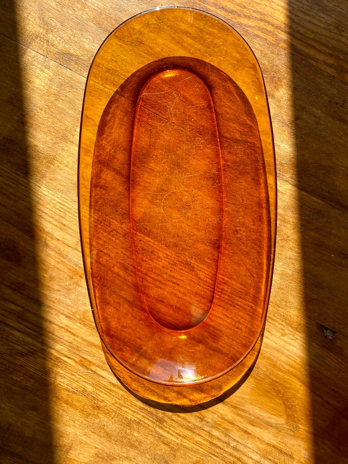 Duralex long amber serving dish