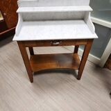 Old dressing table in wood and marble
