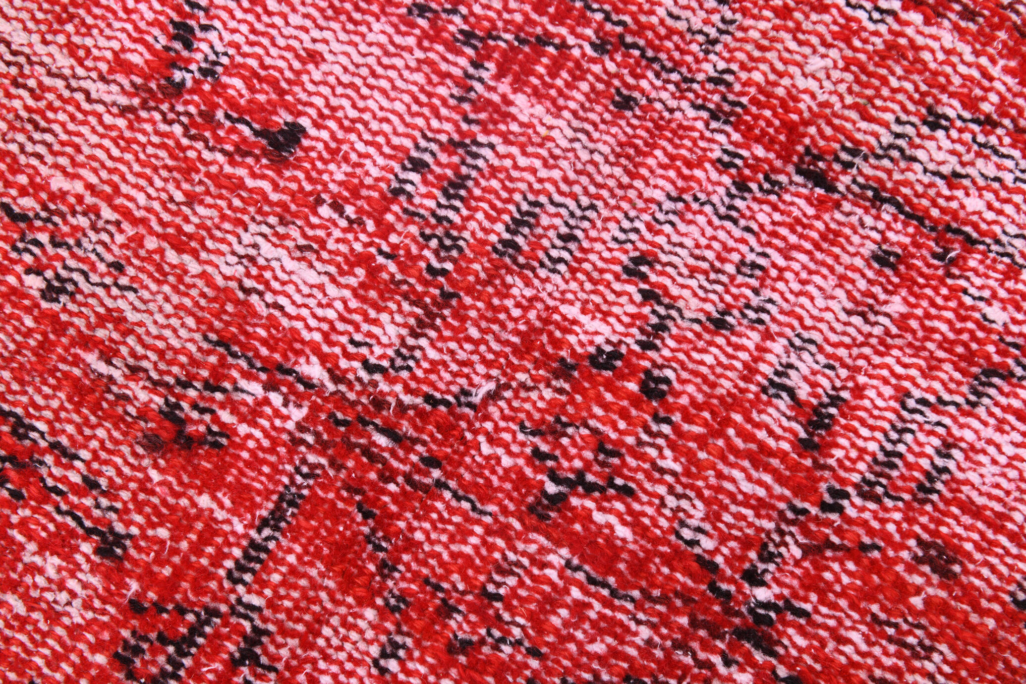 Distressed red carpet 241x165cm