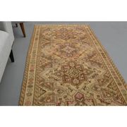 Vintage Turkish Hand-Knotted Wool Cotton Orange Runner Rug 101x380