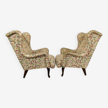 Pair of armchairs with ears