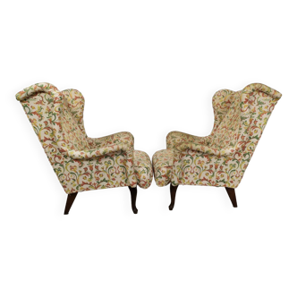 Pair of armchairs with ears