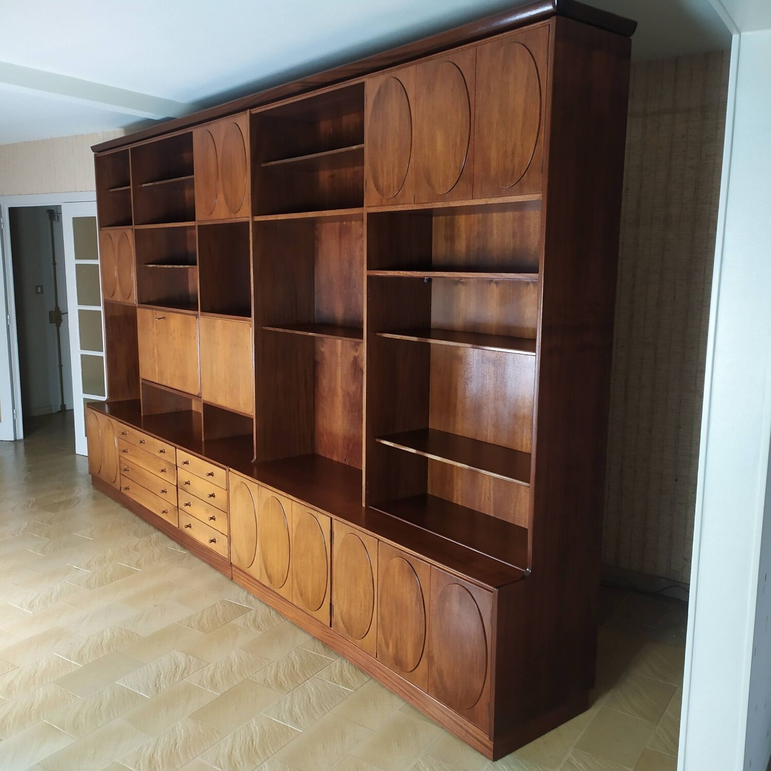 Vintage bookcase jacques hauville