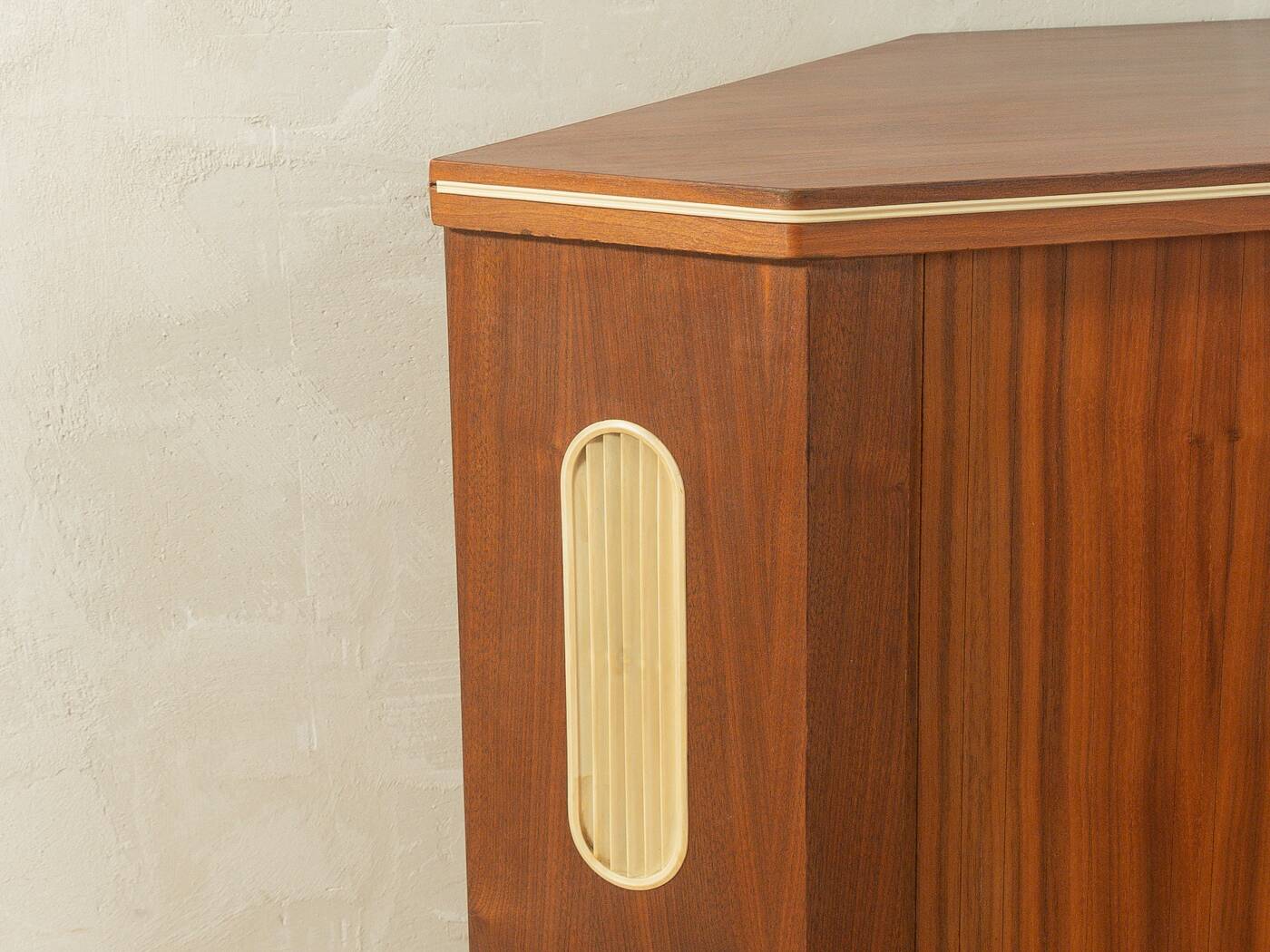 Corner cabinet from the 1950s with integrated bar compartment