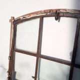 W84xH137.5 industrial curved metal glass frame window