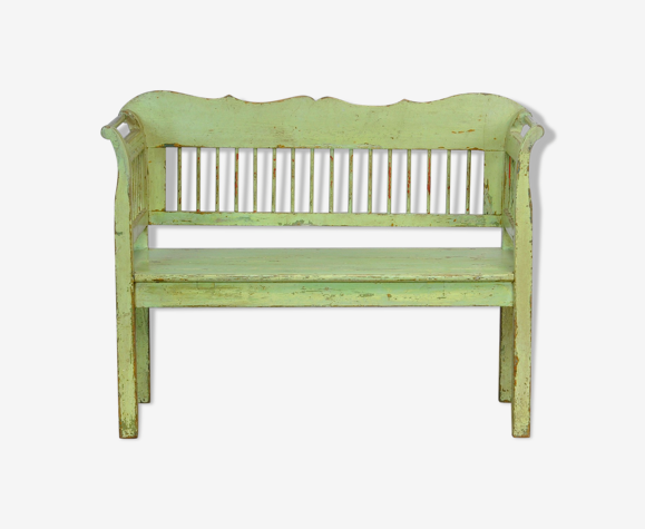 Banc en pin antique, années 1920