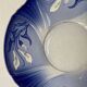 Assiettes  Sarreguemines décor Arum bleu cobalt