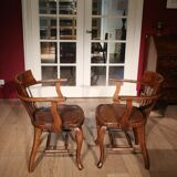 Ensemble de 2 chaises de bureau en chêne