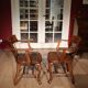 Set of 2 oak office chairs