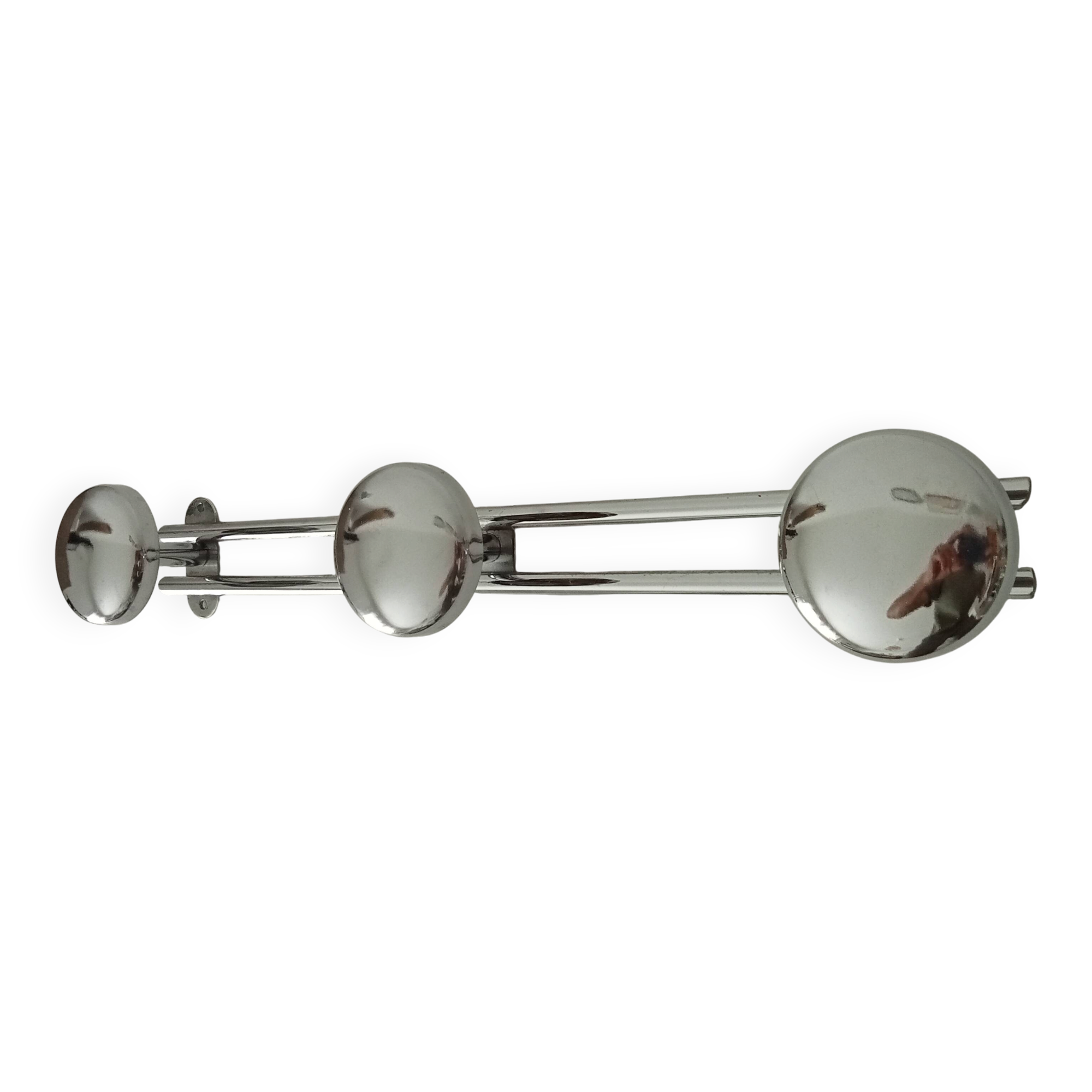 Vintage chrome wall coat rack from the 60s/70s.