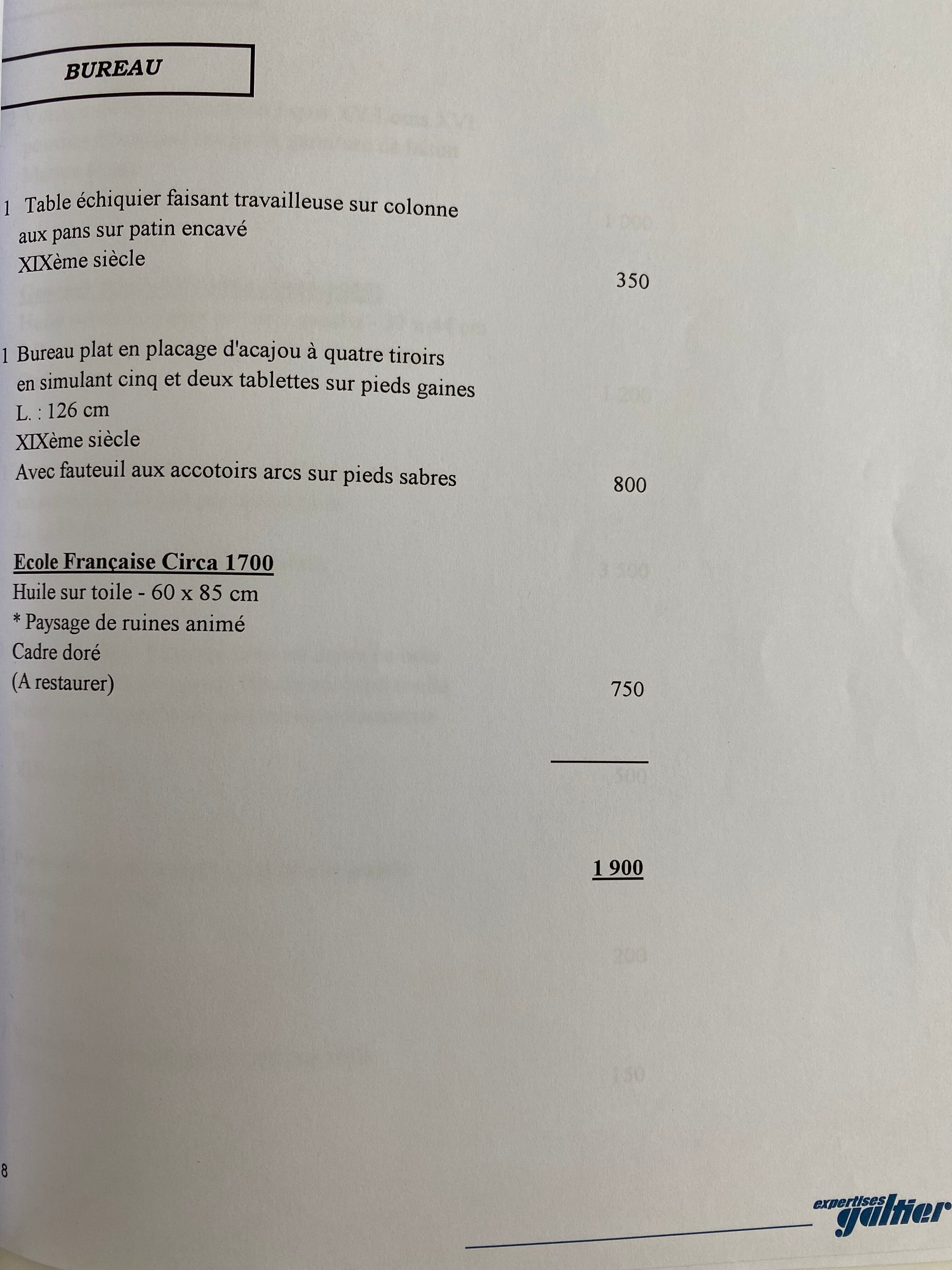 Flat mahogany veneer desk