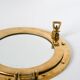 Porthole mirror in gilded brass, 1950
