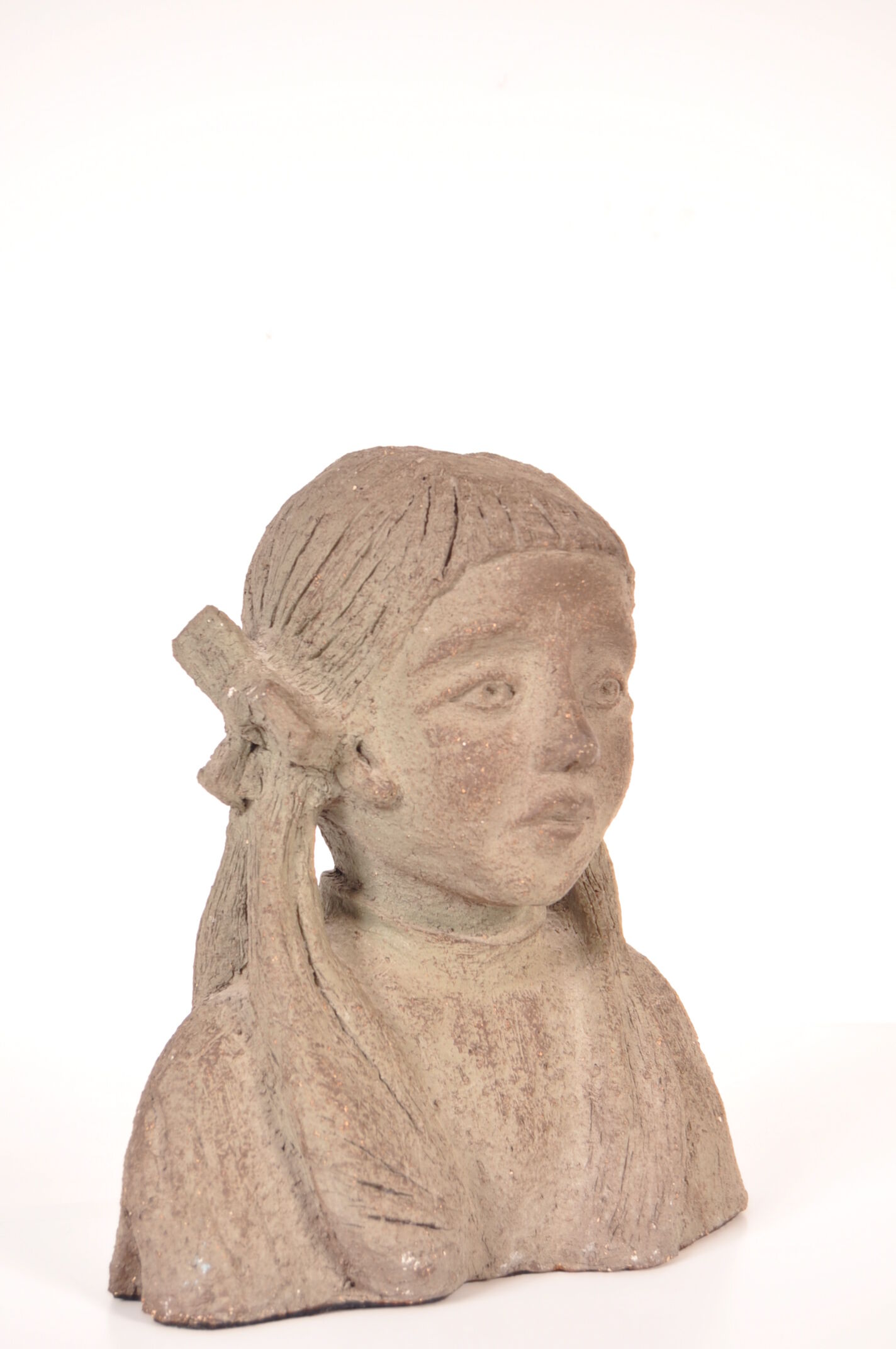 1960s Stone bust, Signed V.M.