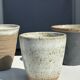 Set of 3 cups / mug in Indonesian ceramic (black, matte brown & speckled glazed)
