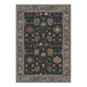 Black floral home rug