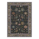 Black floral home rug