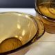 Vintage amber glass bowls
