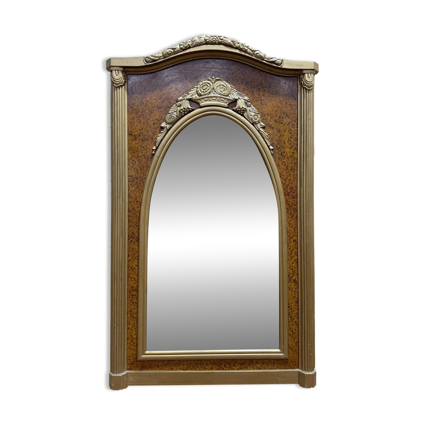 Art Deco period mirror in painted wood