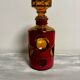 Carafe italienne vintage ambrée et rouge