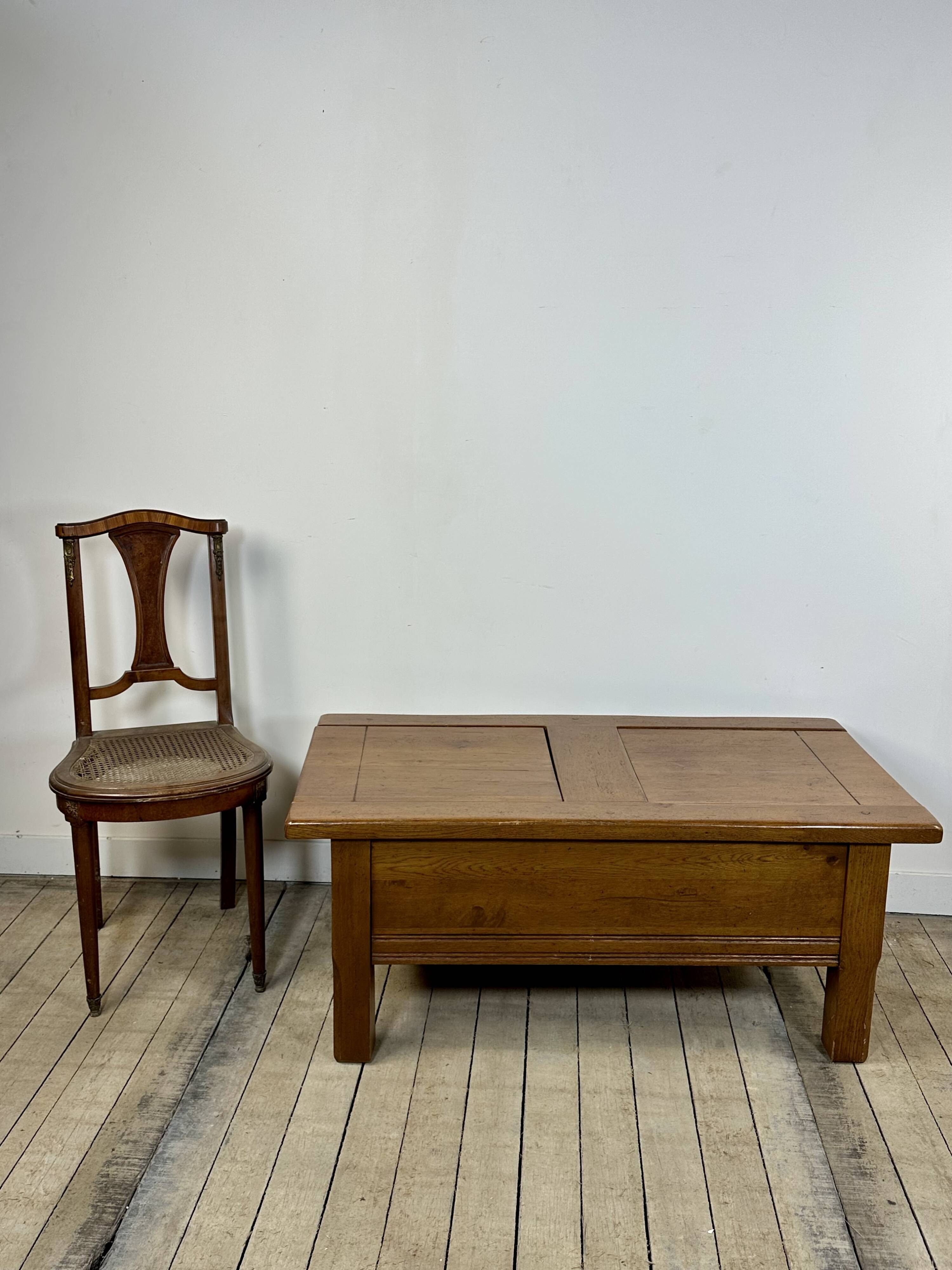 Solid oak coffee table 1980