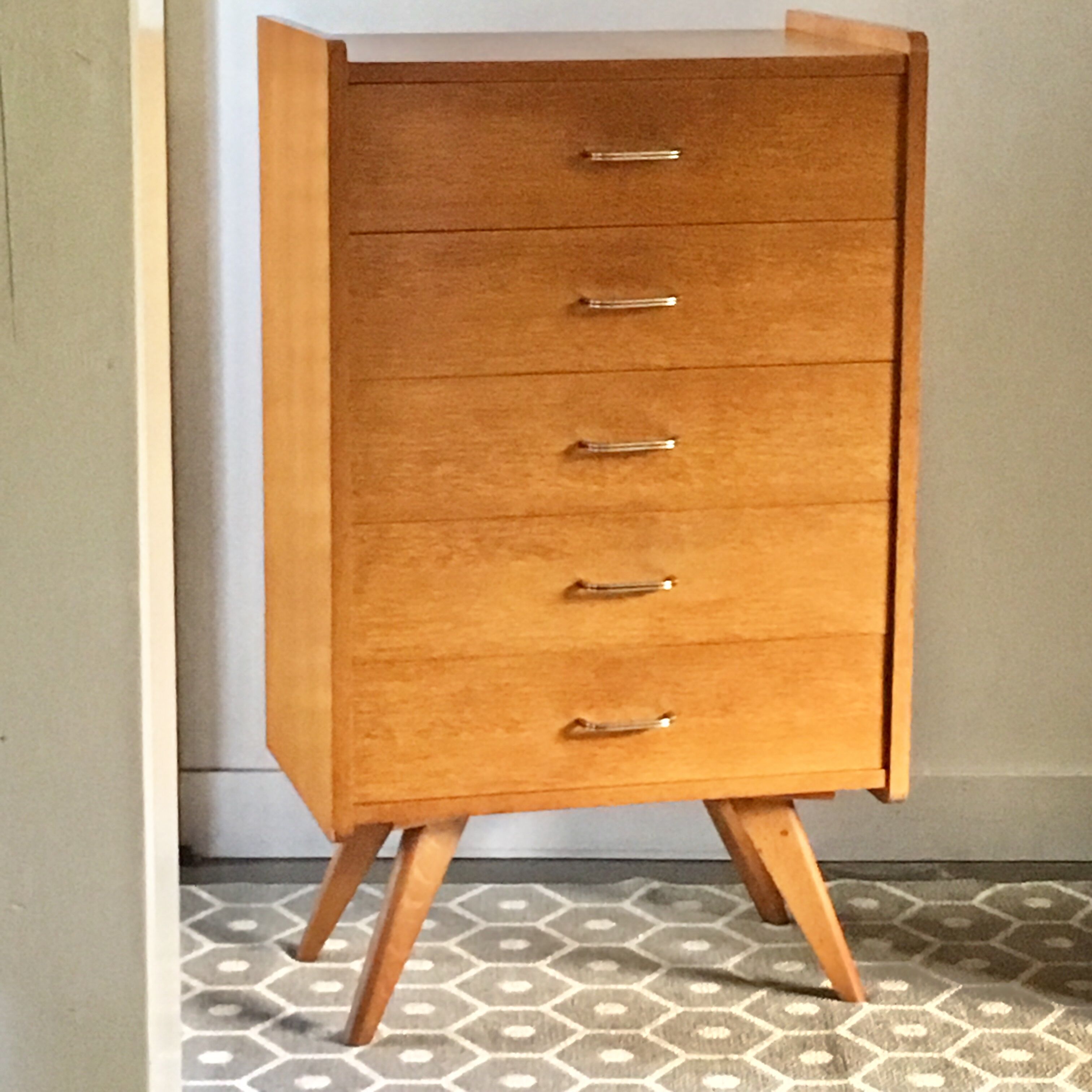 1950s chiffonnier with compass feet